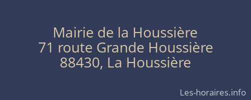 Mairie de la Houssière