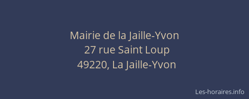 Mairie de la Jaille-Yvon