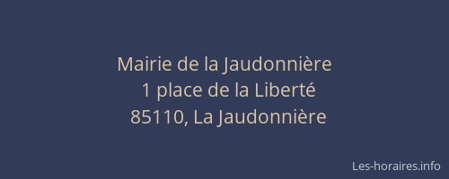 Mairie de la Jaudonnière