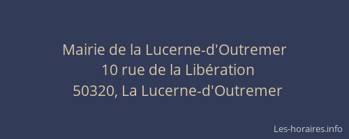 Mairie de la Lucerne-d'Outremer