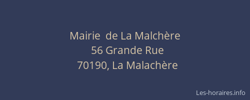 Mairie  de La Malchère