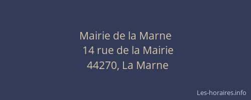 Mairie de la Marne