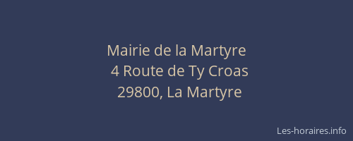 Mairie de la Martyre