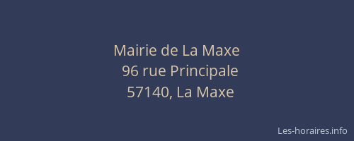 Mairie de La Maxe