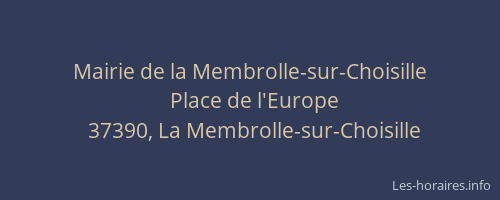 Mairie de la Membrolle-sur-Choisille