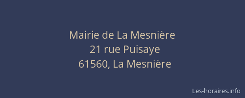 Mairie de La Mesni&egrave;re