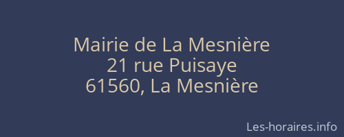 Mairie de La Mesnière