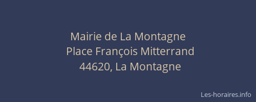 Mairie de La Montagne