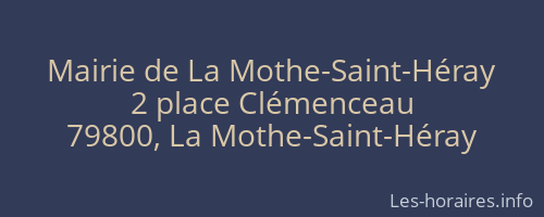 Mairie de La Mothe-Saint-Héray
