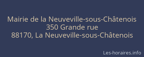 Mairie de la Neuveville-sous-Châtenois