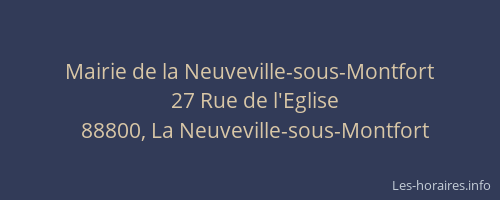 Mairie de la Neuveville-sous-Montfort
