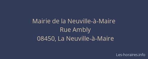 Mairie de la Neuville-à-Maire