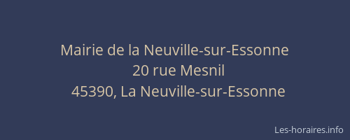 Mairie de la Neuville-sur-Essonne