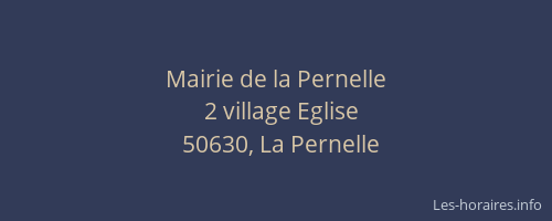 Mairie de la Pernelle