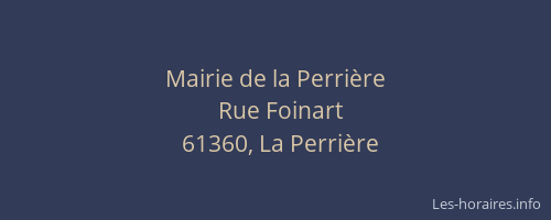 Mairie de la Perri&egrave;re