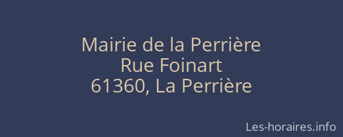 Mairie de la Perrière