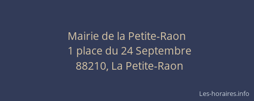 Mairie de la Petite-Raon