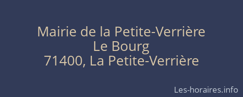 Mairie de la Petite-Verrière