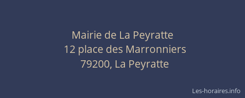 Mairie de La Peyratte