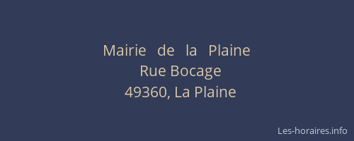 Mairie   de   la   Plaine