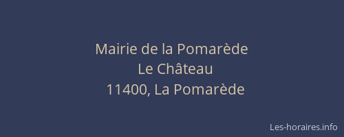 Mairie de la Pomar&egrave;de