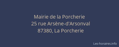 Mairie de la Porcherie