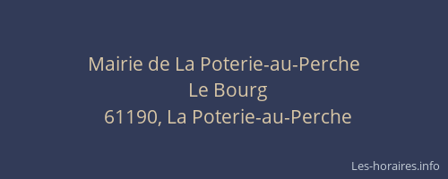 Mairie de La Poterie-au-Perche