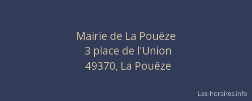 Mairie de La Pouëze