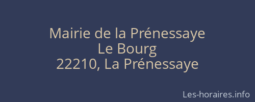 Mairie de la Prénessaye