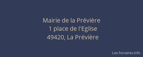 Mairie de la Prévière