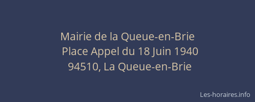 Mairie de la Queue-en-Brie