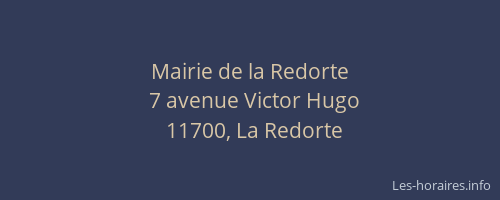 Mairie de la Redorte