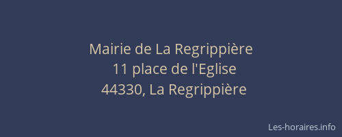 Mairie de La Regrippière