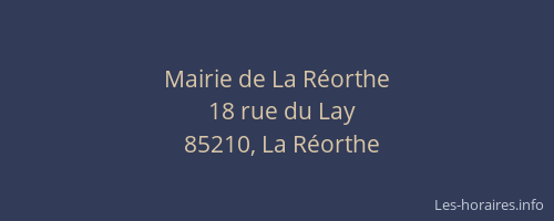 Mairie de La Réorthe