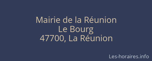 Mairie de la Réunion