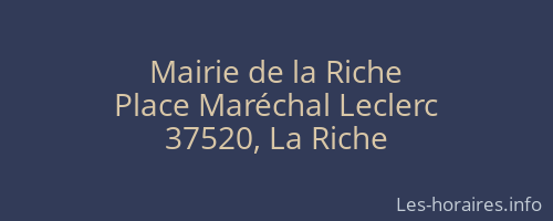 Mairie de la Riche