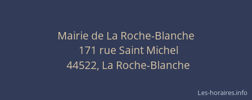 Mairie de La Roche-Blanche