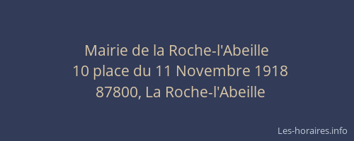 Mairie de la Roche-l'Abeille