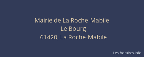 Mairie de La Roche-Mabile