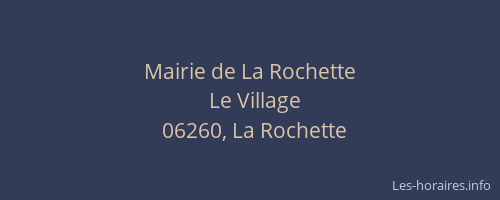 Mairie de La Rochette