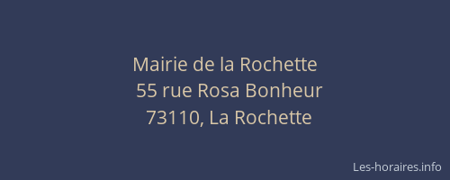 Mairie de la Rochette