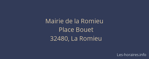 Mairie de la Romieu