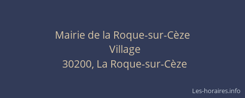 Mairie de la Roque-sur-Cèze