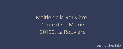 Mairie de la Rouvi&egrave;re