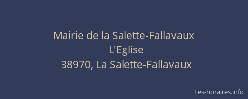 Mairie de la Salette-Fallavaux