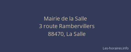 Mairie de la Salle