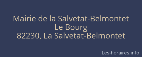Mairie de la Salvetat-Belmontet