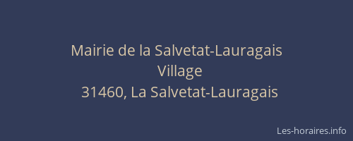 Mairie de la Salvetat-Lauragais