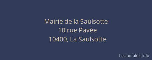 Mairie de la Saulsotte