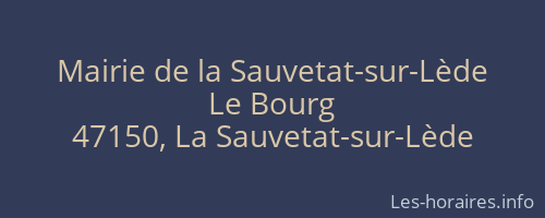 Mairie de la Sauvetat-sur-Lède